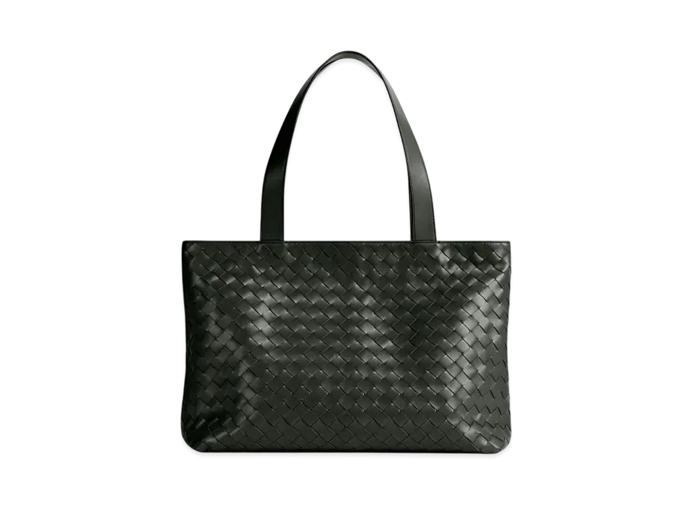 Bottega Veneta Small Intrecciato Zipped Tote "Dark Green"