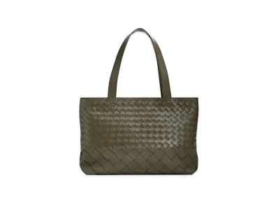 Bottega Veneta Small Intrecciato Zipped Tote Bag "Cypress"