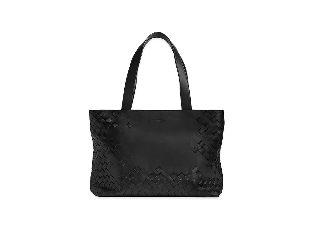 Bottega Veneta Small Intrecciato Zipped Tote Bag "Black"