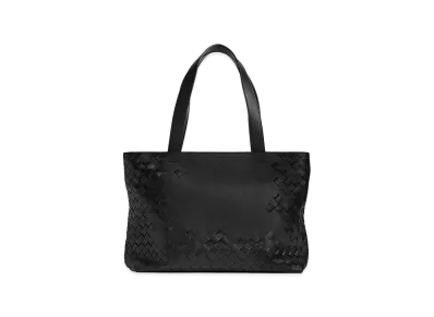 Bottega Veneta Small Intrecciato Zipped Tote Bag "Black"