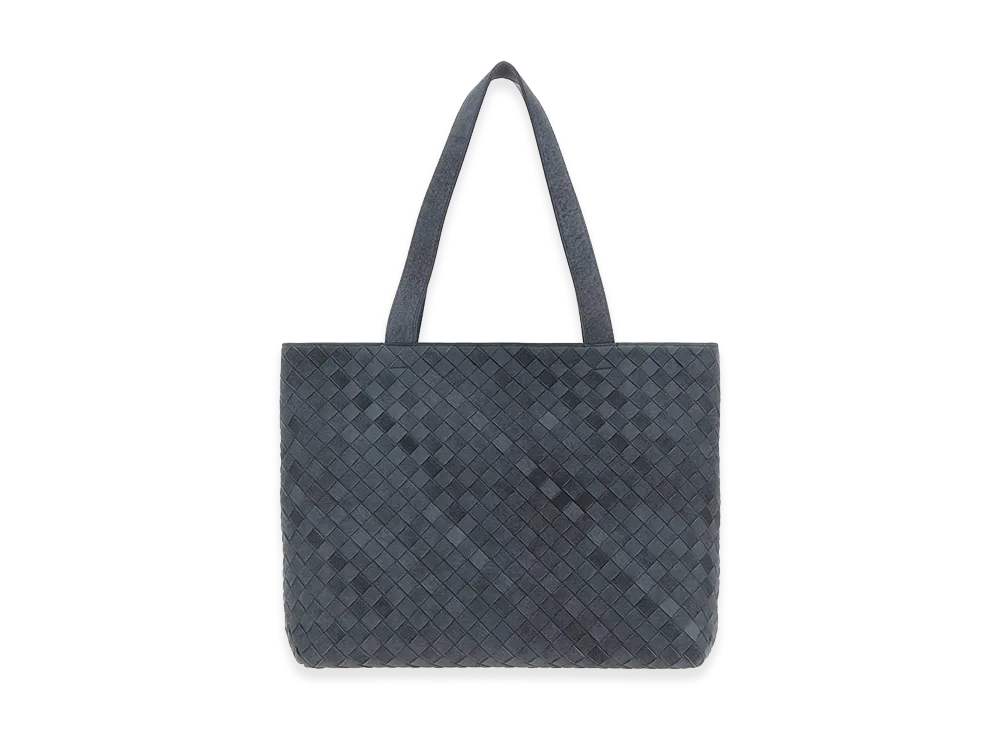 Bottega Veneta Air Force Suede Intrecciato Shopping Bag "Light Blue"