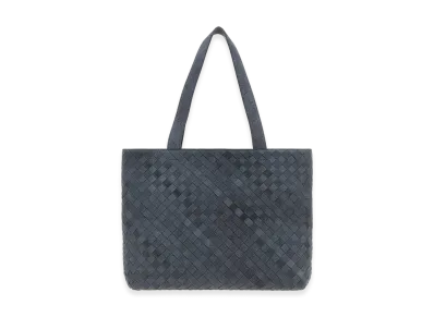 Bottega Veneta Air Force Suede Intrecciato Shopping Bag "Light Blue"