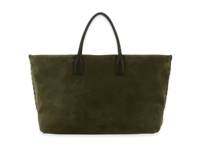 Bottega Veneta Khaki Suede Large Cabat Shopping Bag "Khaki"