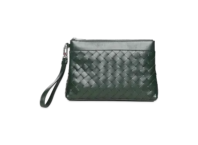 Bottega Veneta Women's Intrecciato Prism Leather Clutch "Green"