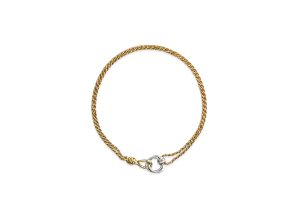 Bottega Veneta Knot Necklace "Silver/Yellow Gold"