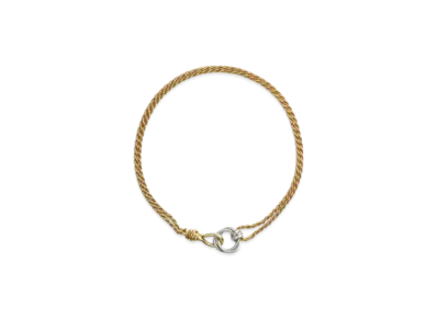 Bottega Veneta Knot Necklace "Silver/Yellow Gold"