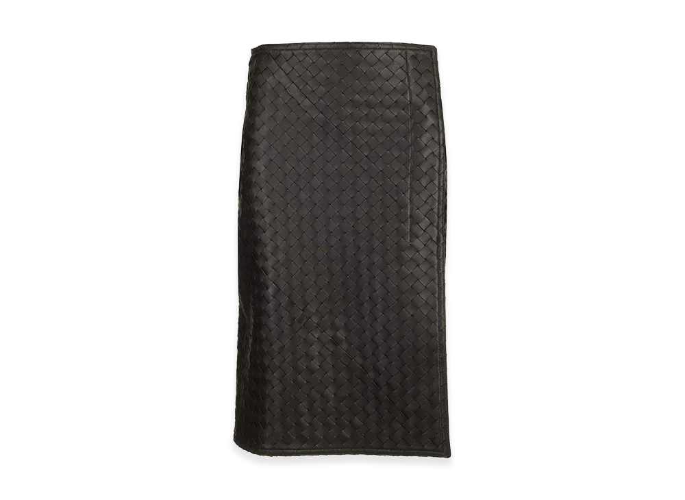 Bottega Veneta Women's Leather Pencil Skirt "Brown"