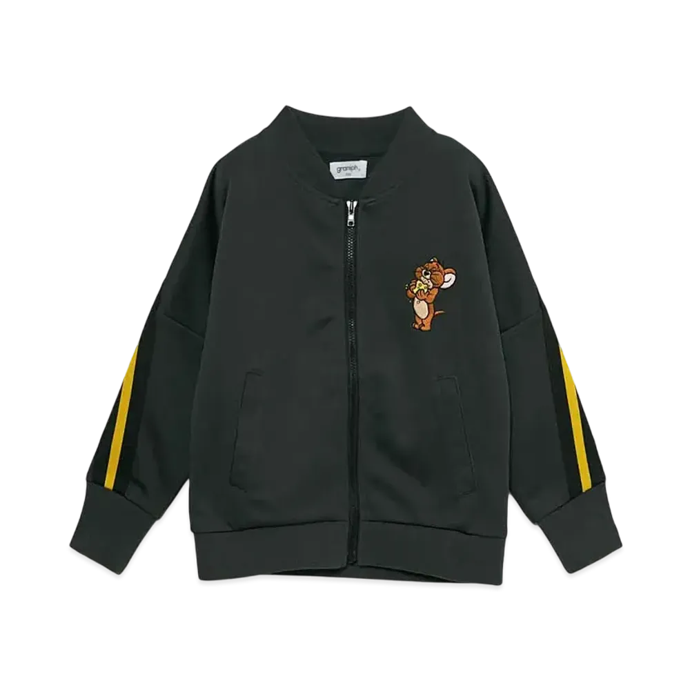 graniph x Tom and Jerry Cheese And Jelly 2 Kids Jersey Zip Jacket "Sumikuro"