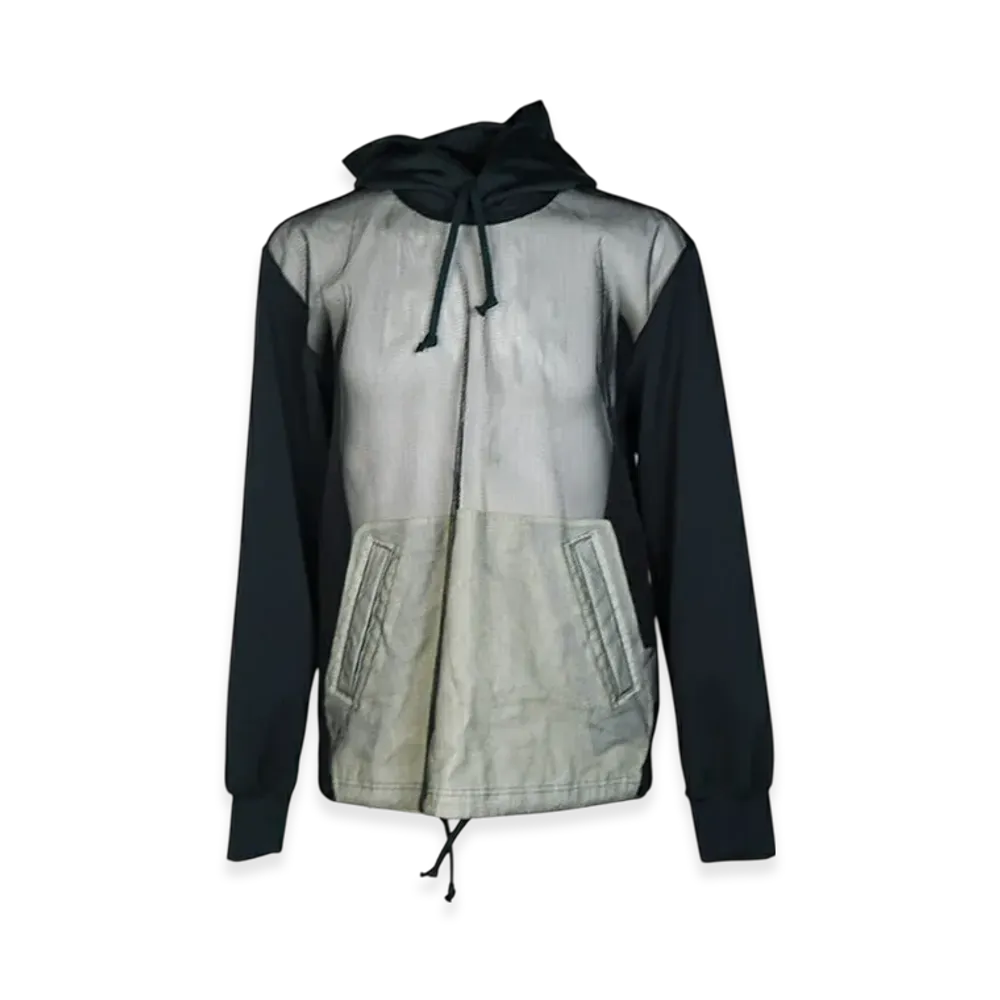COMME des GARCONS HOMME PLUS Heavy Polyester Smooth Nylon Tulle Parka "Black"
