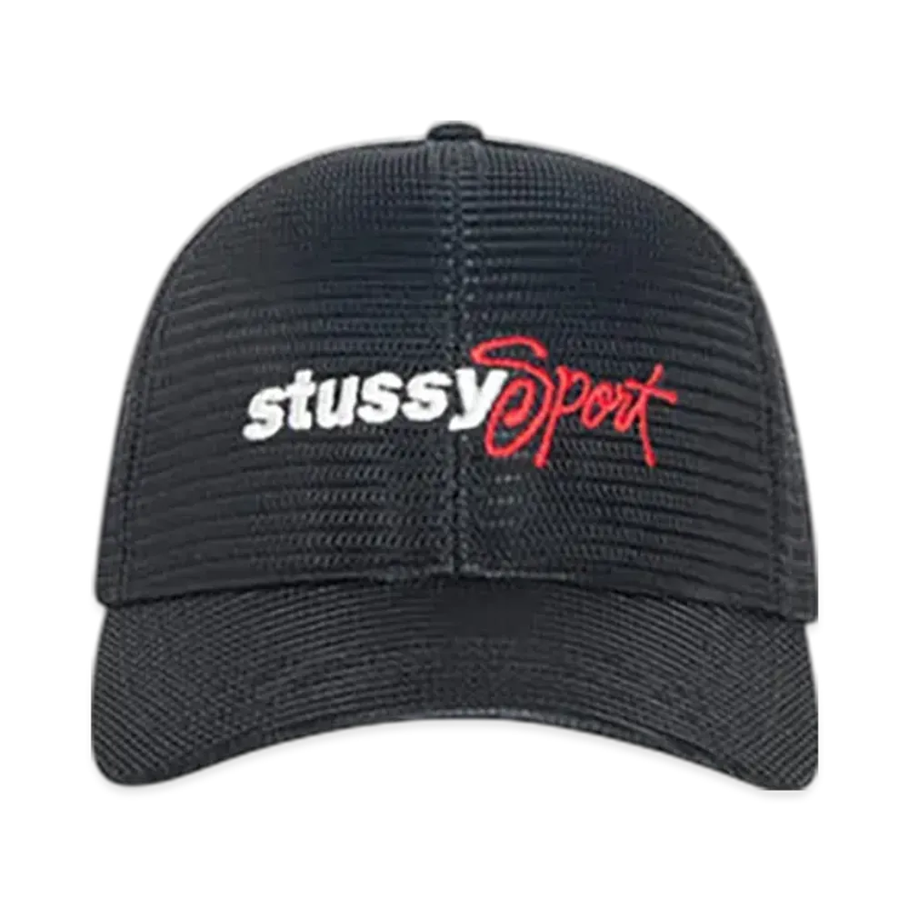 Stussy Mid-Depth Sport Mesh Snapback "Black"