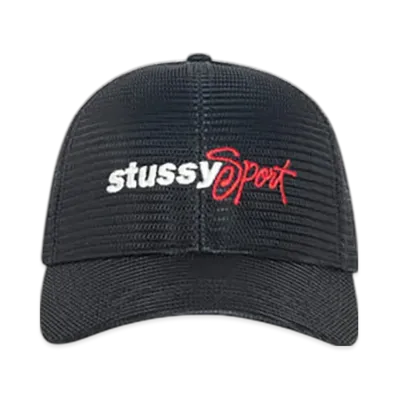Stussy Mid-Depth Sport Mesh Snapback "Black"