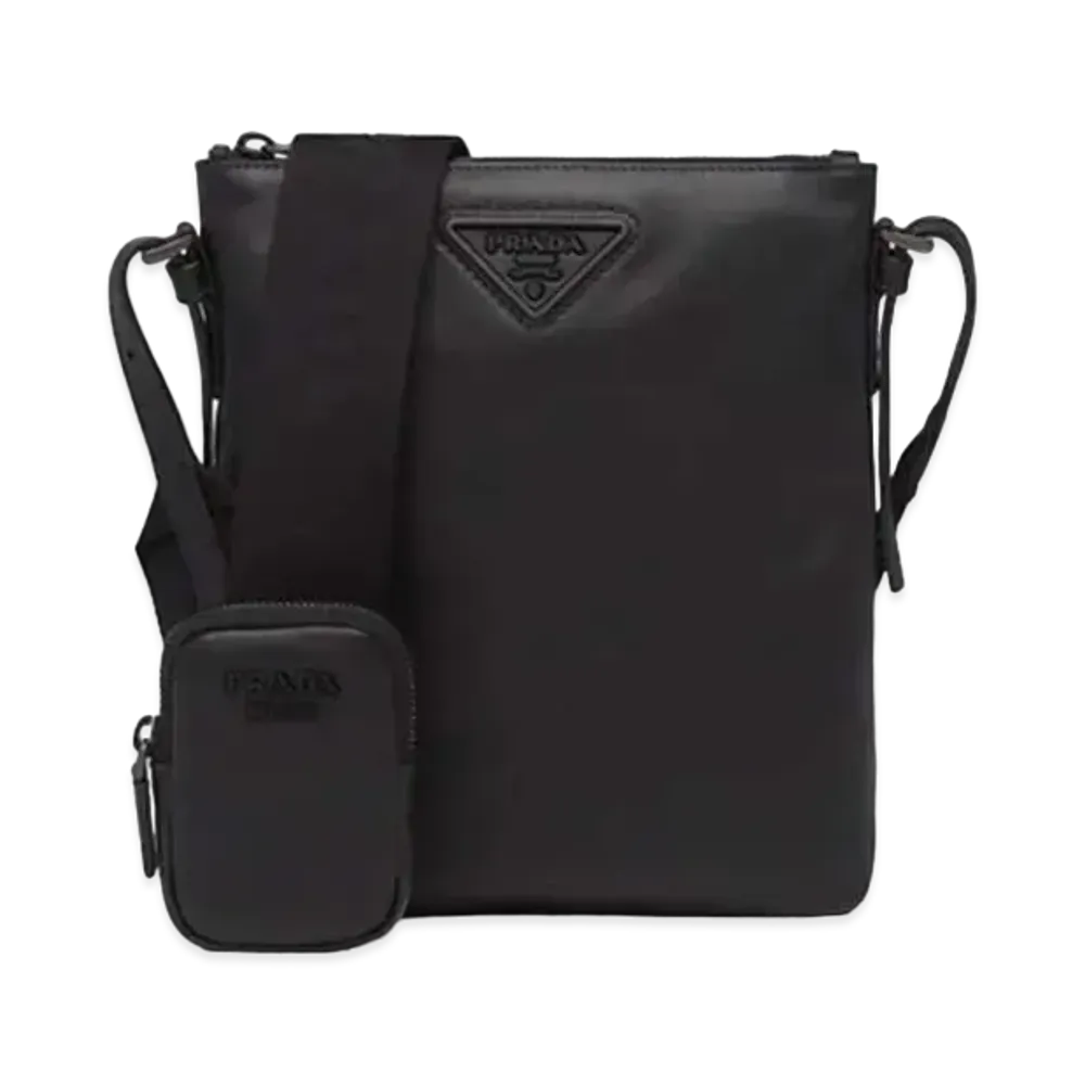 PRADA Leather Shoulder Bag "Black"