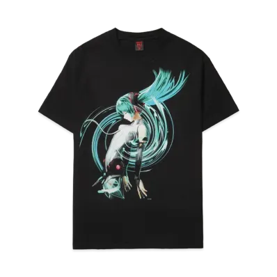 Geeks Rule x Hatsune Muku 15 Silkscreen Printing T Shirt "Black"