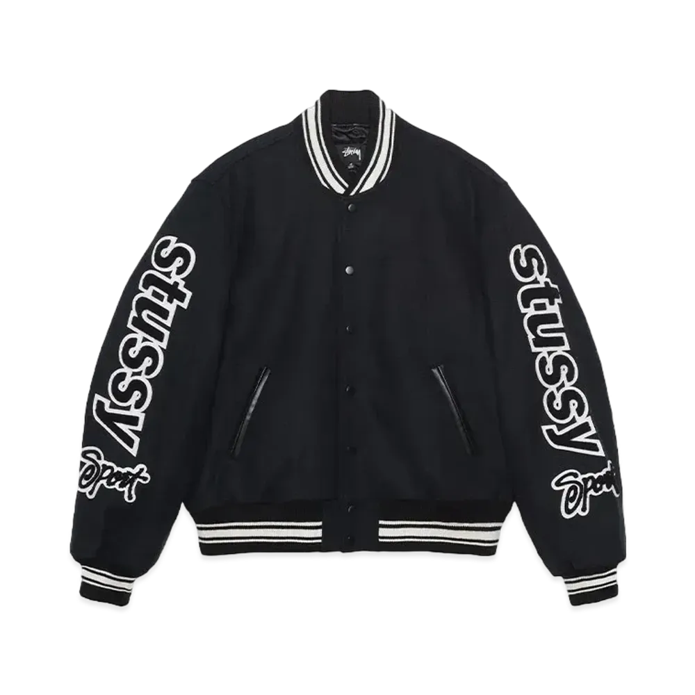 Stussy Varsity Jacket Competiton "Black"