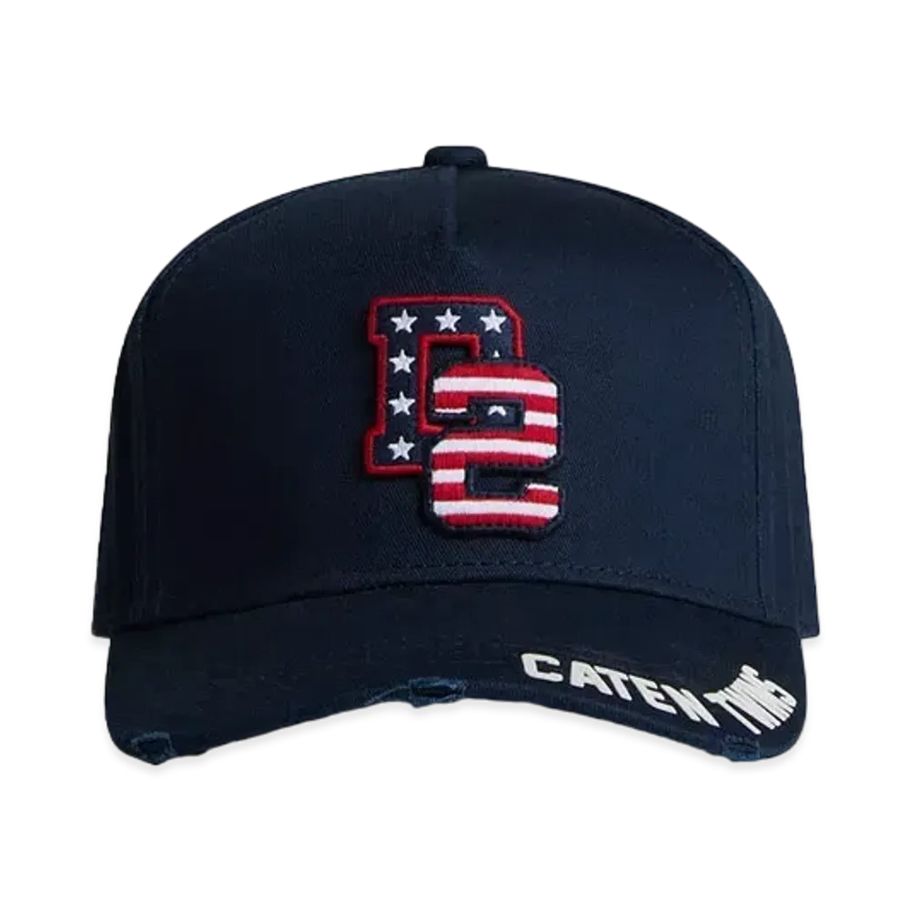 Dsquared2 D2 College Baseball Cap "Navy"