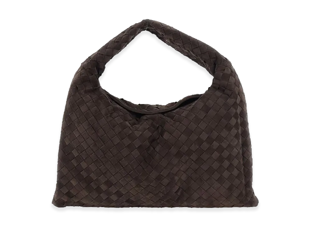Bottega Veneta Women's Suede Small Hop Handbag "Dark Brown"