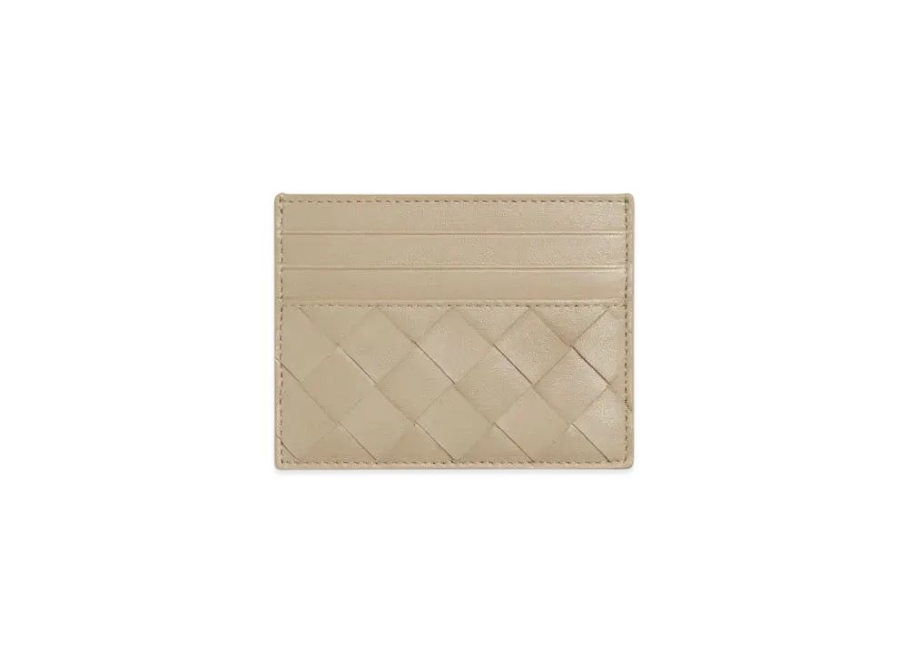 Bottega Veneta Intrecciato Credit Card Case "Ecru/Glacier"