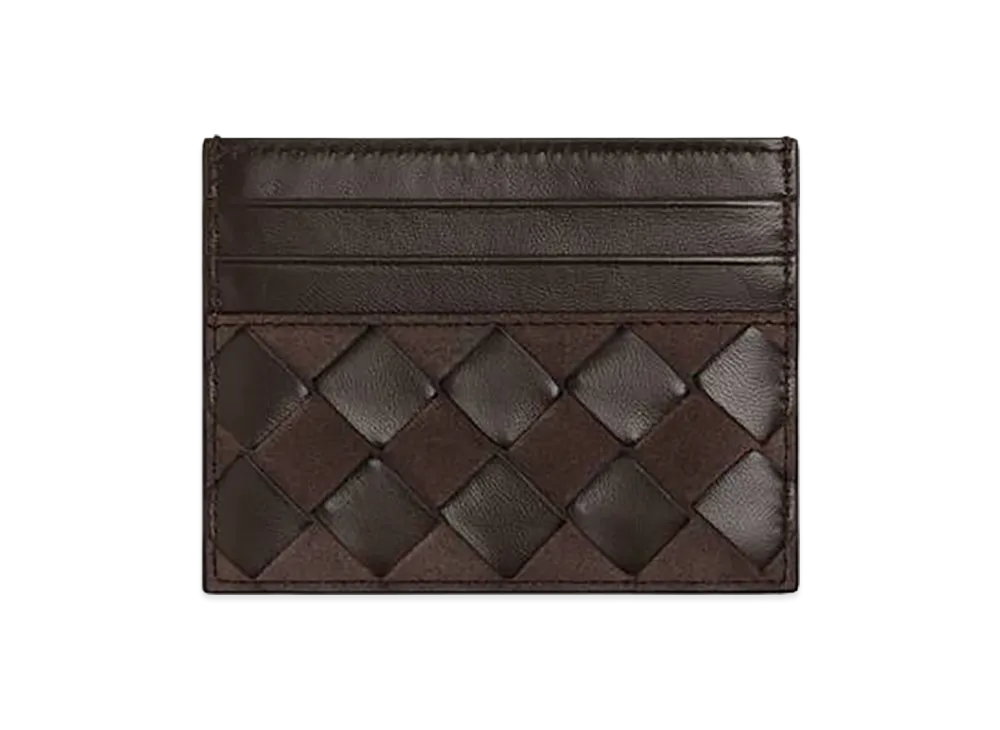 Bottega Veneta Intrecciato Credit Card Case "Fondente"