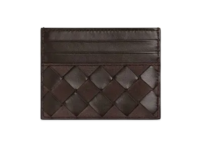 Bottega Veneta Intrecciato Credit Card Case "Fondente"