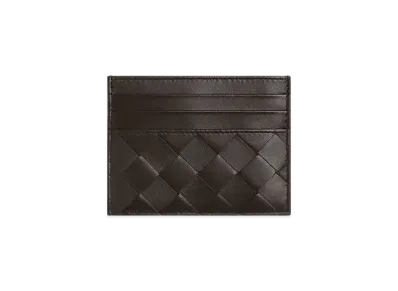 Bottega Veneta Intrecciato Credit Card Case "Fondente"