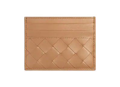 Bottega Veneta Intrecciato Credit Card Case "Pale Brown"