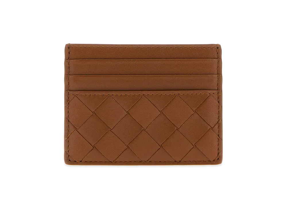 Bottega Veneta Women's Nappa Leather Intrecciato Card Holder "Brown"