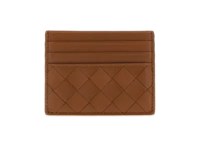 Bottega Veneta Women's Nappa Leather Intrecciato Card Holder "Brown"