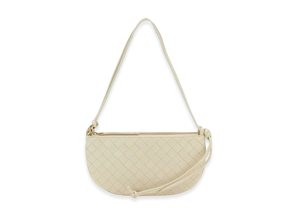 Bottega Veneta Women's Piattina Gemelli Shoulder Bag "White"