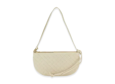 Bottega Veneta Women's Piattina Gemelli Shoulder Bag "White"