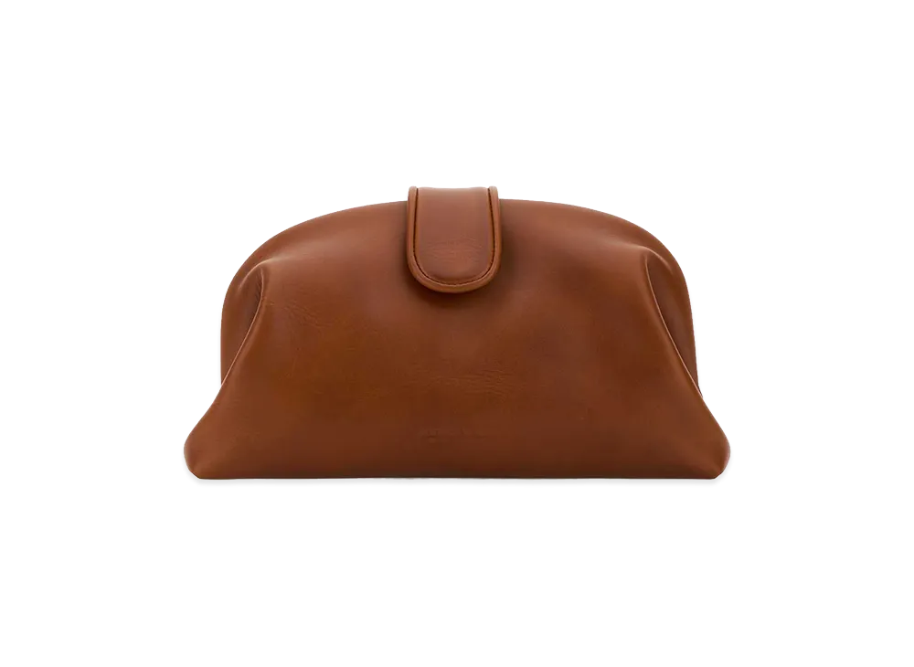 Bottega Veneta Women's Caramel Leather Teen Lauren 1980 Clutch "Camel"