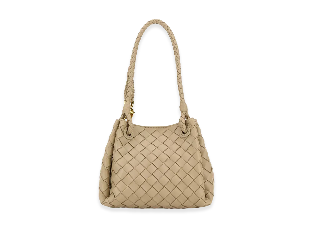 Bottega Veneta Women's Leather Small Parachute Handbag "Beige"