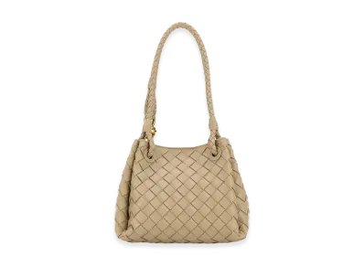 Bottega Veneta Women's Leather Small Parachute Handbag "Beige"