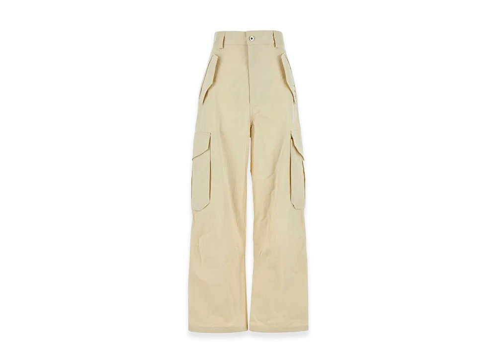 Bottega Veneta Women's Sand Cotton Blend Cargo Pant "Beige"