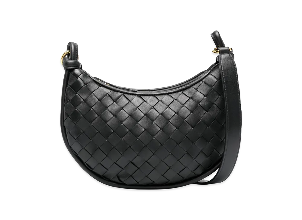 Bottega Veneta Women's Leather Gemelli Crossbody Bag "Black"