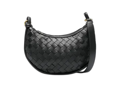 Bottega Veneta Women's Leather Gemelli Crossbody Bag "Black"