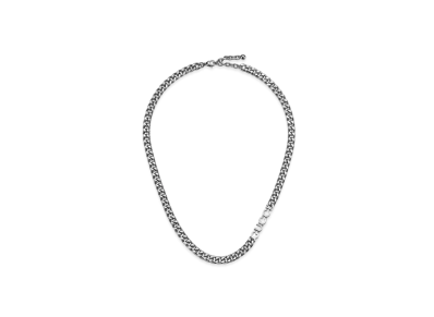 GUCCI Chain Necklace with Script "Palladium"