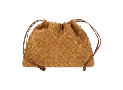 Bottega Veneta Women's Suede Medium Clutch "Camel"
