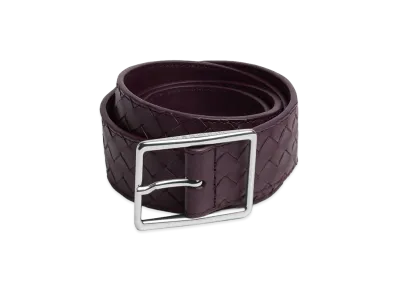 Bottega Veneta Intrecciato Piccolo Belt "Dark Barolo"
