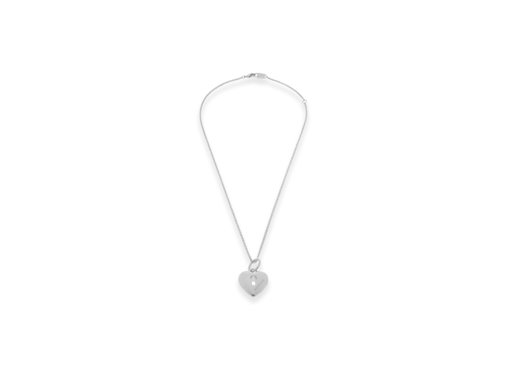 BALENCIAGA Amour Heart Necklace "Silver"