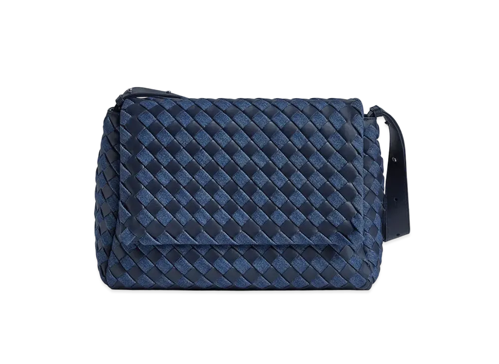 Bottega Veneta Large Cobble Messenger "Abyss/Indigo"