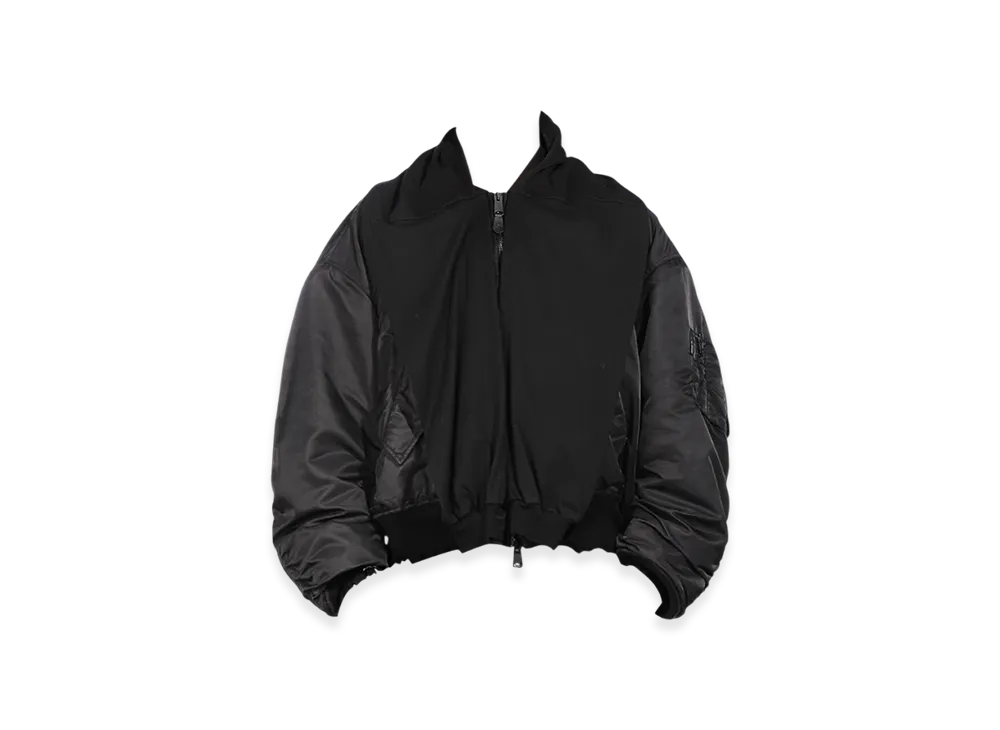 BALENCIAGA Hoodie Bomber Jacket "Black"