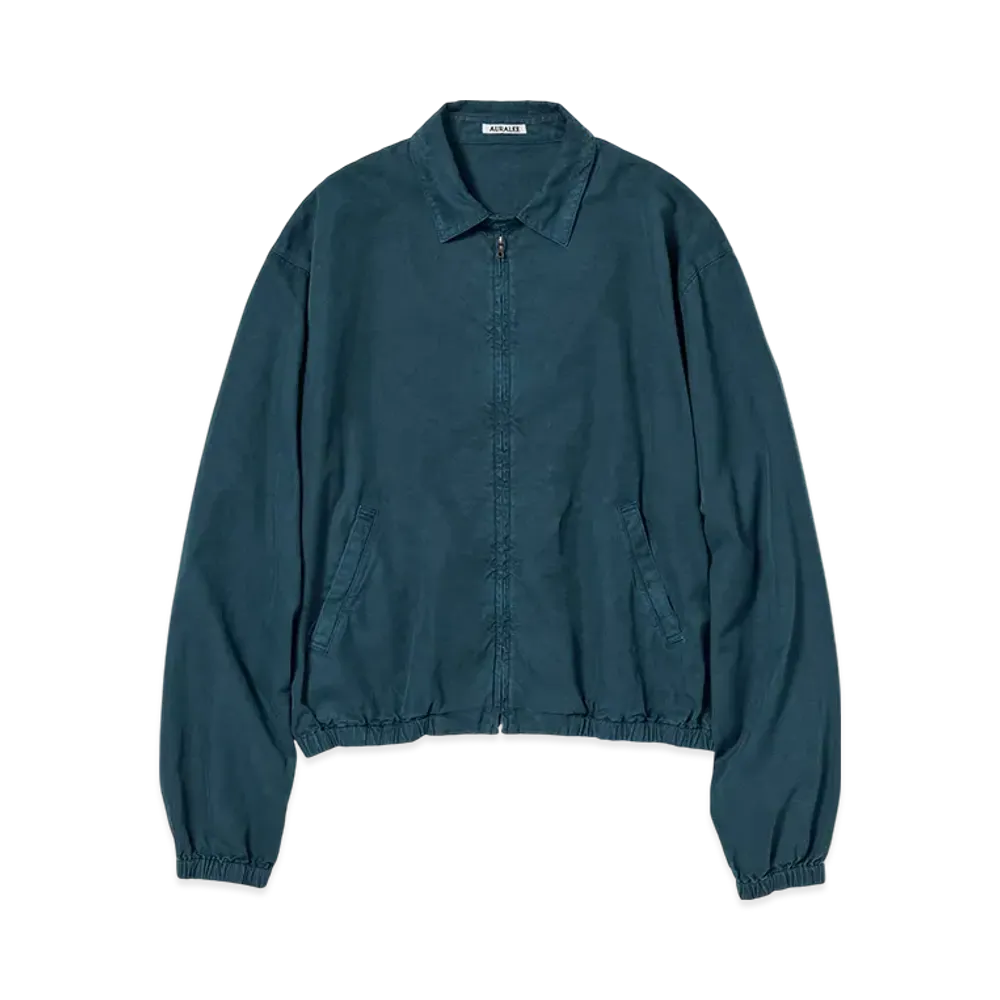 AURALEE Product Dyed Finx Gabardine Swing Top "Dyed Navy"