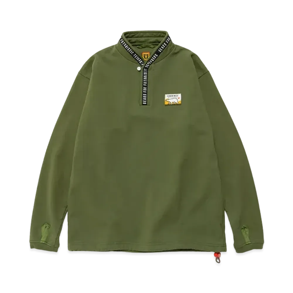 HUMAN MADE Stand Collar Sweatshirt "Olive Drab"