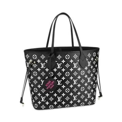 Louis Vuitton Never Full MM Monogram Amplent "Noir/White"