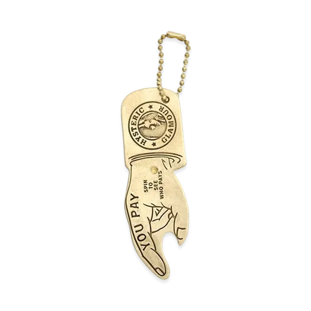 HYSTERIC GLAMOUR You Pay Keychain "Gold"