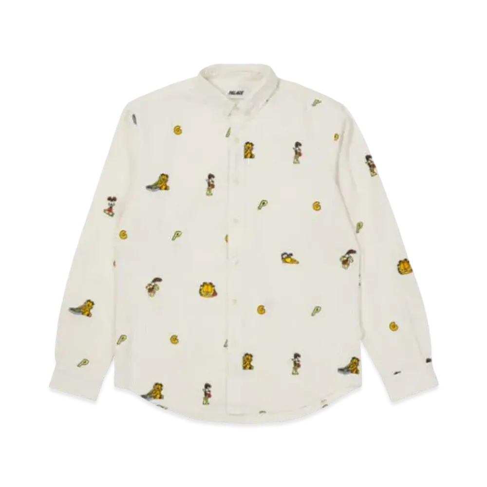 PALACE GARFIELD BOOJIE SHIRT "Beige White"