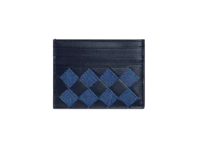 Bottega Veneta Intrecciato Credit Card Case "Abyss/Indigo"