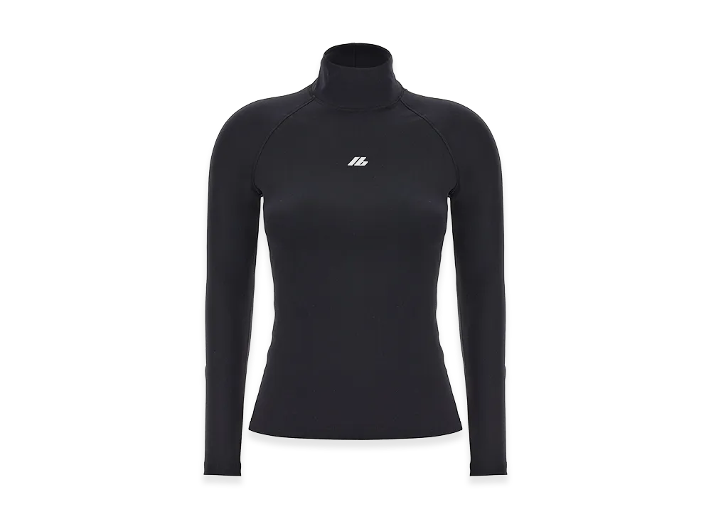 BALENCIAGA Women's Activewear Turtleneck Top "Black"