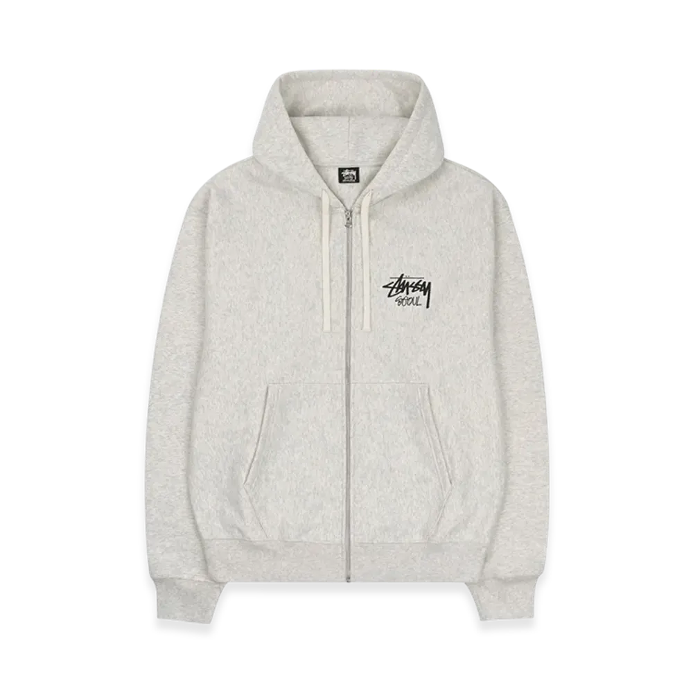 Stussy Stock Seoul Zip Hood 2022 "Ash Heather"