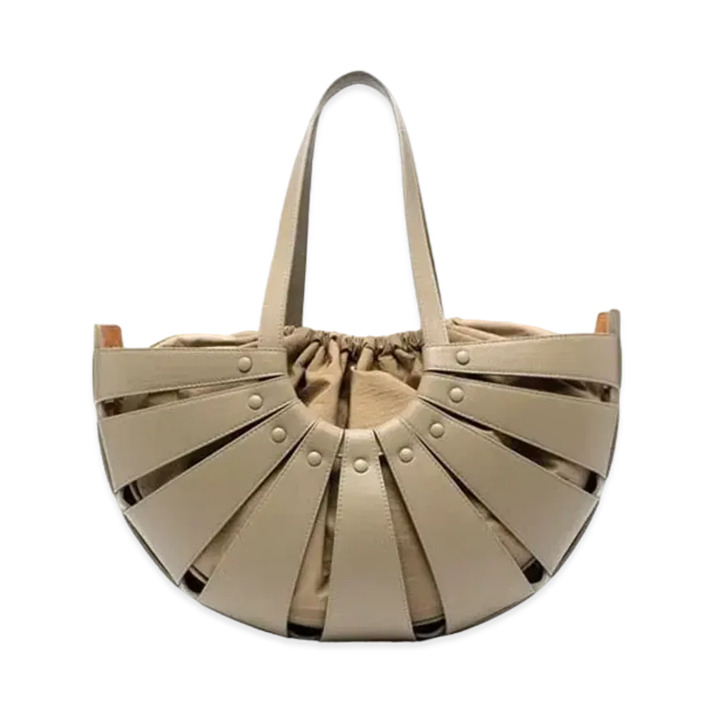 Bottega Veneta The Shell Tote Hand Bag "Taupe"